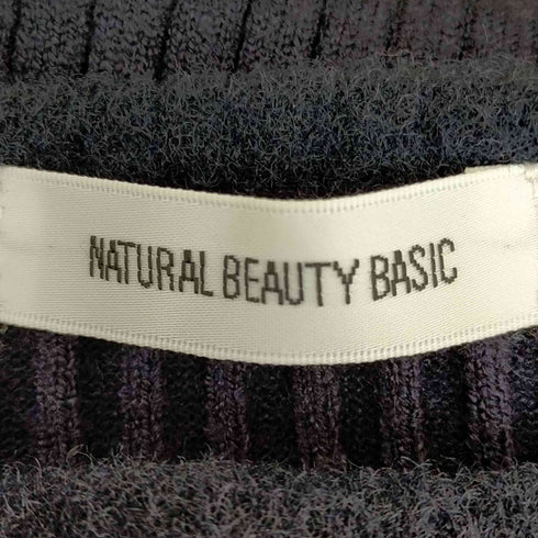 ナチュラルビューティーベーシック NATURAL BEAUTY BASIC ニットプリーツワンピース レディース