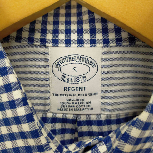 ブルックスブラザーズ BROOKS BROTHERS REGENT ボタンダウン ギンガムチェックシャツ メンズ import:S