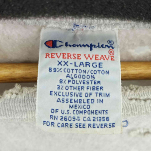 チャンピオン Champion 80S ラバー4段プリント REVERSE WEAVE ボロスウェット メンズ JPN:XXL