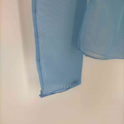 NOTHINGEVERYTHING MESH LONG SLEEVE TOP IN ICE BLUE レディース ONE SIZE