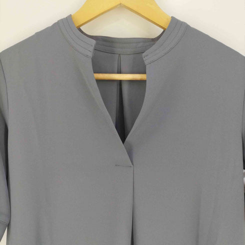 オペークドットクリップ OPAQUE.CLIP ストレッチツイル スキッパーブラウス レディース 34/SS
