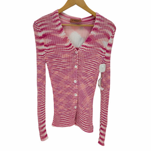 ミッソーニ MISSONI Ribbed viscose blend slub cardigan レディース 42