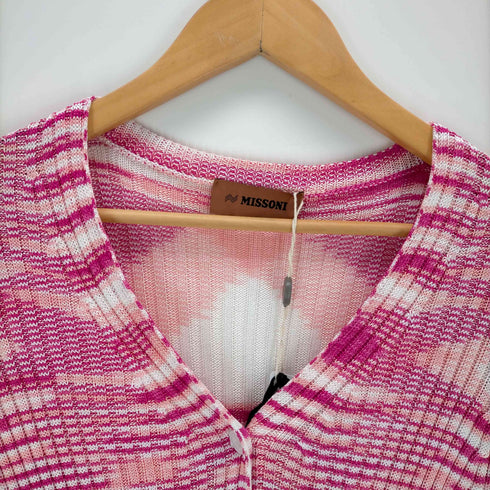 ミッソーニ MISSONI Ribbed viscose blend slub cardigan レディース 42