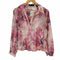 ザラ ZARA Robert Graham Avondale Paisly Floral-Print Shirt レディース L