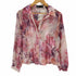 ザラ ZARA Robert Graham Avondale Paisly Floral-Print Shirt レディース L