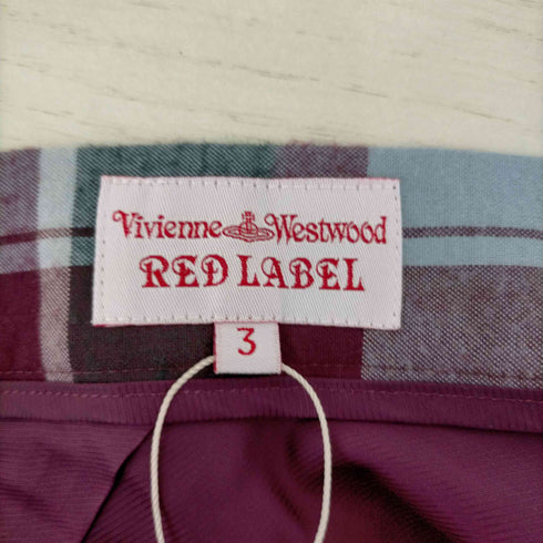 ヴィヴィアンウエストウッドレッドレーベル Vivienne Westwood RED LABEL Plaid Deformed Skirt レディース 3