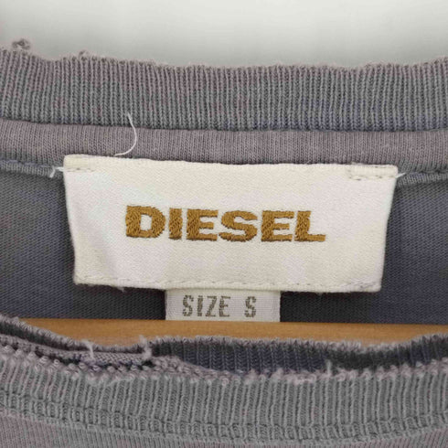 ディーゼル DIESEL ダメージ加工 プリント クルーネックTシャツ メンズ import:S