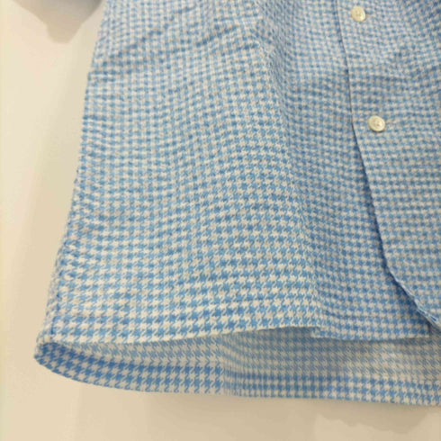 ビームスプラス BEAMS+ 千鳥格子 シアサッカー オープンカラーシャツ メンズ JPN:XS