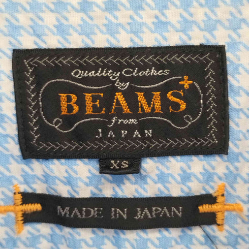 ビームスプラス BEAMS+ 千鳥格子 シアサッカー オープンカラーシャツ メンズ JPN:XS