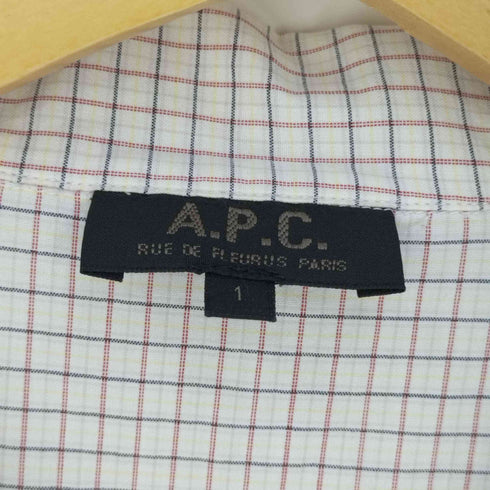 アーペーセー A.P.C. チュニジア製 ブロックチェック スキッパーシャツ メンズ JPN:1