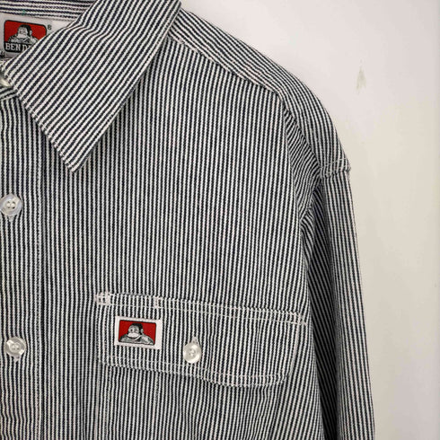 ベンデイビス BEN DAVIS L/S Hickory Stripe Work Shirt ヒッコリーストライプ ワークシャツ メンズ import:L