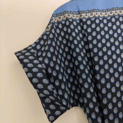 ザラ ZARA ペイズリープリント半袖ロングワンピース レディース xs