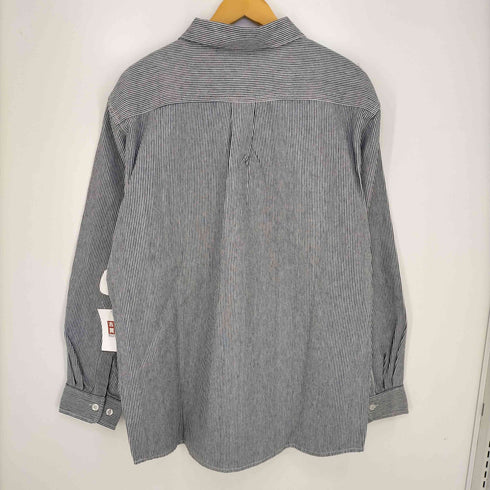 ベンデイビス BEN DAVIS HICKORY HALF ZIP L/S ヒッコリーストライプ ハーフジップ ワークシャツ メンズ import:L
