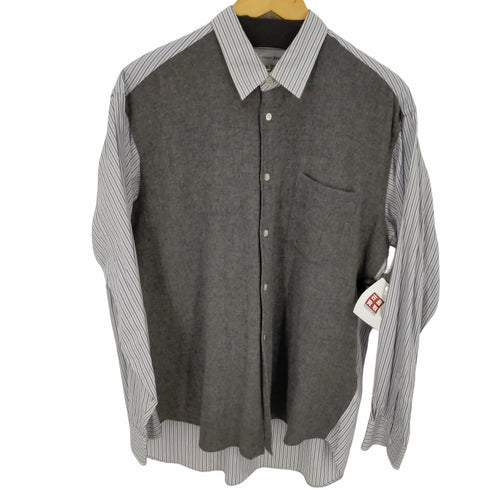 コムデギャルソンシャツ COMME des GARCONS SHIRT 90S ウール切替ストライプシャツ メンズ JPN:M