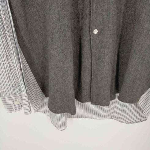 コムデギャルソンシャツ COMME des GARCONS SHIRT 90S ウール切替ストライプシャツ メンズ JPN:M