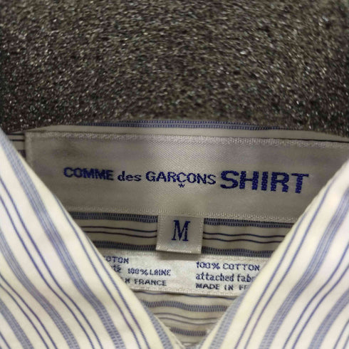 コムデギャルソンシャツ COMME des GARCONS SHIRT 90S ウール切替ストライプシャツ メンズ JPN:M