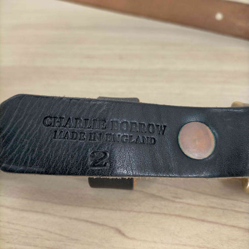 チャーリーボロウ CHARLIE BORROW オークレザーベルト メンズ 2