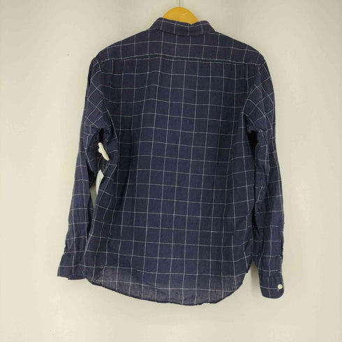 フォーワンセブンバイエディフィス 417 by EDIFICE EXTRA FRENCH LINEN リネン100 L/Sシャツ メンズ JPN:L