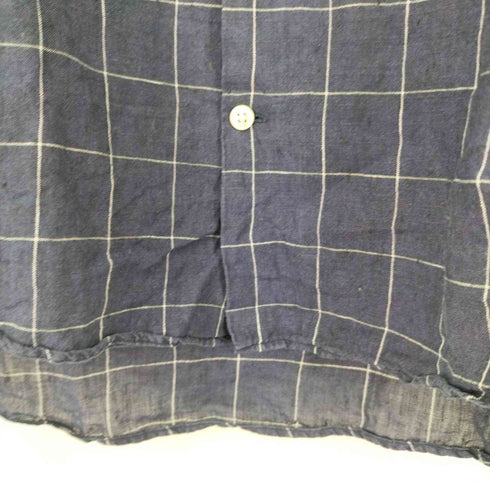 フォーワンセブンバイエディフィス 417 by EDIFICE EXTRA FRENCH LINEN リネン100 L/Sシャツ メンズ JPN:L
