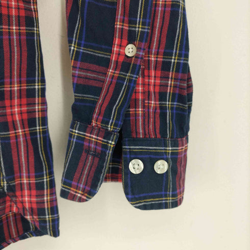ブルックスブラザーズレッドフリース BROOKS BROTHERS REDFLEECE フロント刺繍 ボタンダウンチェックシャツ メンズ JPN:S