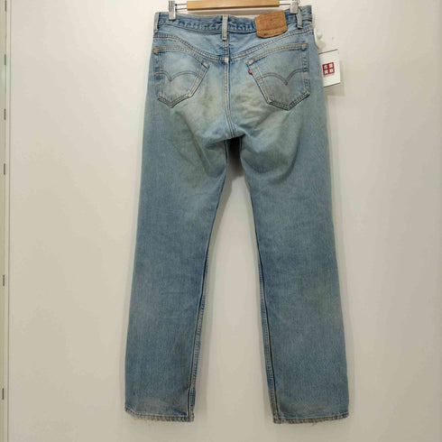 リーバイス Levis 95年製 USA製 501 脇割り ボタンフライストレートデニムパンツ クラッシュ デストロイ メンズ 34×30