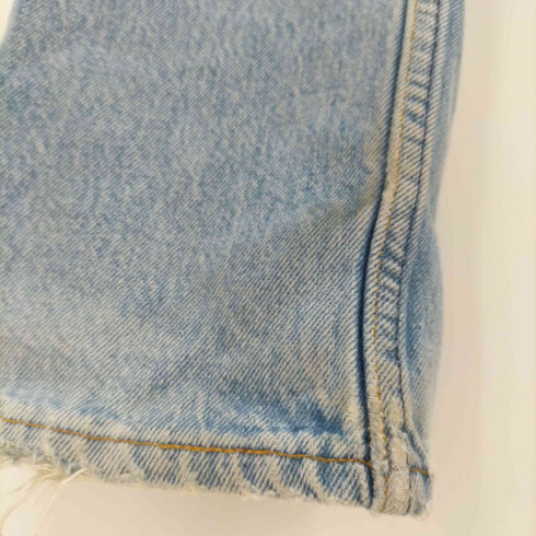 リーバイス Levis 95年製 USA製 501 脇割り ボタンフライストレートデニムパンツ クラッシュ デストロイ メンズ 34×30
