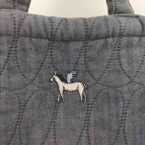 ミナペルホネン mina perhonen ユニコーン 刺繍 キルティング ステッチ ハンド トート バッグ レディース
