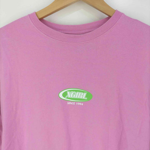 エックスガール X-girl OVAL LOGO L/S REGULAR TEE オーバルロゴ L/S レギュラーTシャツ レディース JPN:2