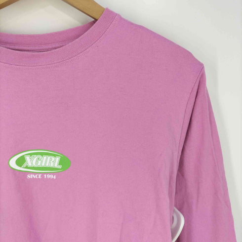 エックスガール X-girl OVAL LOGO L/S REGULAR TEE オーバルロゴ L/S レギュラーTシャツ レディース JPN:2