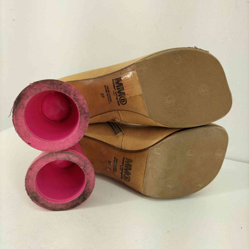 エムエムシックス メゾンマルジェラ MM6 Maison Margiela MADE IN ITALY ANKLE BOOTS WITH CUP HEELS カップヒールブーツ VERO CUOIO レディース EUR:37