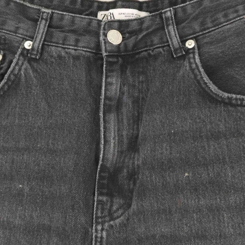 ザラ ZARA ブラックバギーデニムパンツ メンズ 42
