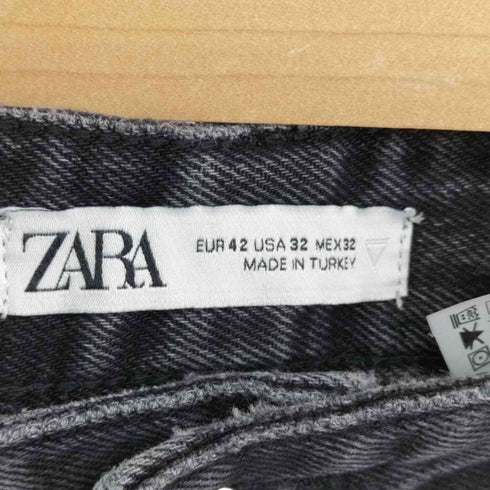 ザラ ZARA ブラックバギーデニムパンツ メンズ 42