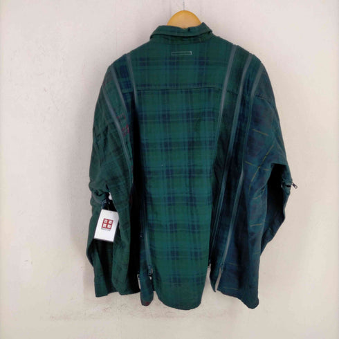 リビルドバイニードルズ rebuild by needles Flannel Shirt - 7 Cuts Zipped Wide Shirt メンズ