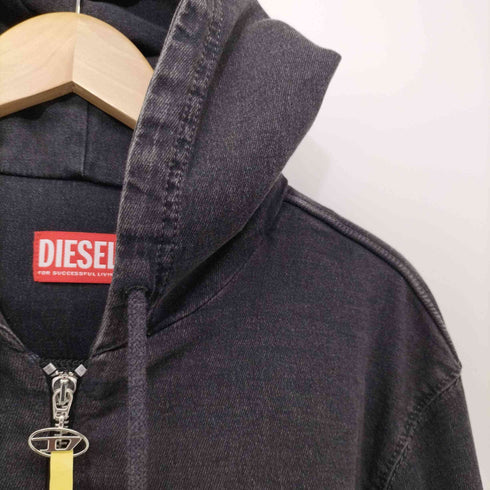 ディーゼル DIESEL D-Gir Track Denim Hoodie ジップアップパーカー メンズ JPN:S
