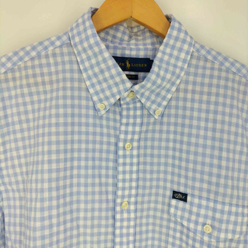 ラルフローレン RALPH LAUREN CLASSIC FIT フラップポケット ボタンダウンギンガムチェックシャツ メンズ import:XL