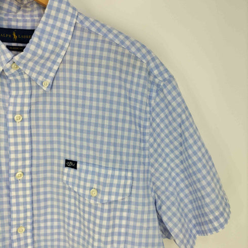 ラルフローレン RALPH LAUREN CLASSIC FIT フラップポケット ボタンダウンギンガムチェックシャツ メンズ import:XL