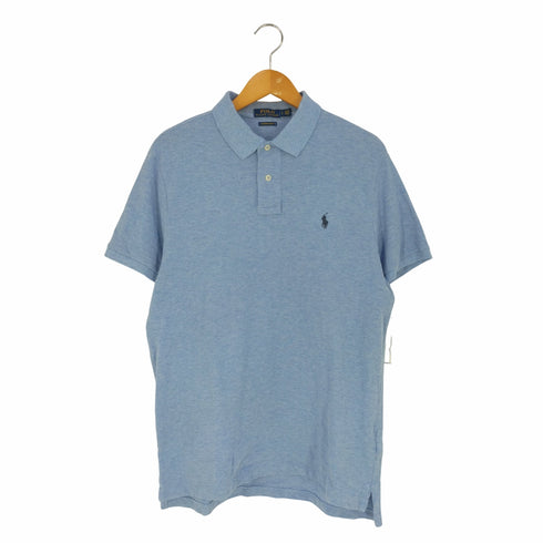 ポロラルフローレン POLO RALPH LAUREN CUSTOM SLIM FIT ポニー刺繍 鹿の子 ポロシャツ メンズ import:L