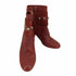 レッドヴァレンティノ RED VALENTINO MADE IN ITALY スタッズベルト シボ革 ショートブーツ VERO CUOIO レディース EUR:37