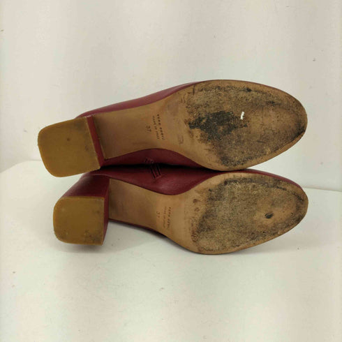 レッドヴァレンティノ RED VALENTINO MADE IN ITALY スタッズベルト シボ革 ショートブーツ VERO CUOIO レディース EUR:37