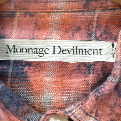 ムーンエイジデビルメント Moonage Devilment ブリーチ加工 ロングチェックシャツ メンズ JPN:S