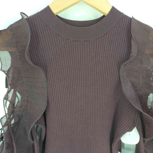 スナイデル snidel フリルスリーブニットプルオーバー レディース ONE SIZE
