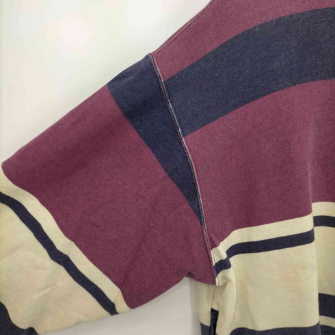 ステューシー Stussy ボーダーハーフジップスウェット レディース import:M