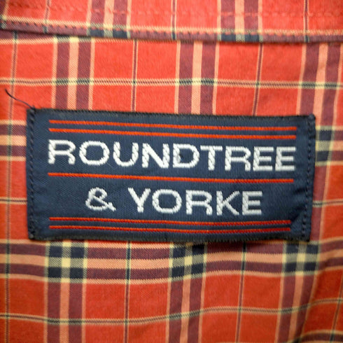 ラウンドツリーアンドヨーク roundtree&yorke コットンチェックBDシャツ メンズ import:L