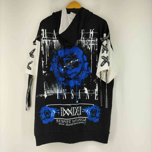 セックスポットリベンジ SEX POT ReVeNGe INSANE LACE UP DESIGN BIG ZIP パーカ メンズ FREE