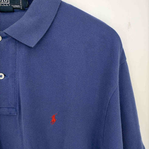 ポロバイラルフローレン Polo by RALPH LAUREN 90s ポニー刺繍 鹿の子ポロシャツ メンズ import:L