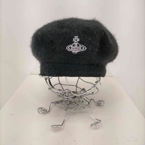 ヴィヴィアンウエストウッド Vivienne Westwood オーブロゴ刺繍ベレー帽 レディース
