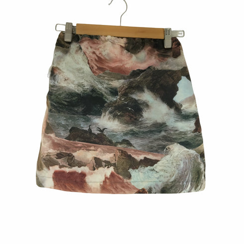カルヴェン CARVEN プリントデザイン スウェットドッキング ミニスカート レディース JPN:XS