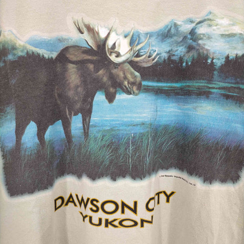 Oceanic カナダ製 アニマルプリント Tシャツ DAWSON CITY YUKON メンズ import:L