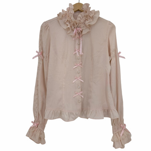 Angelic Pretty ドット柄 リボンフリルシャツ レディース