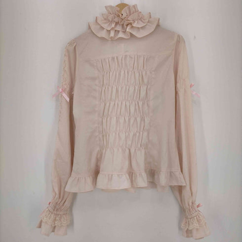Angelic Pretty ドット柄 リボンフリルシャツ レディース